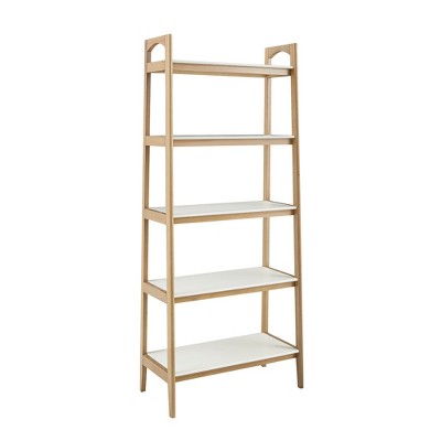 Vynxaria Mid-Century 5-Tier Utility Storage Shelves, 31" x 16" x 73" Bookcase Display Unit