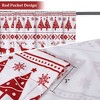 Christmas Tree and Deer Design Xmas Curtains Velvet Room Darkening Window Drapes - 2 of 4