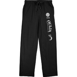 Ouija Logo Sun & Moon Icons Adult Black Sleep Pajama Pants - 1 of 3