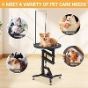 24" Hydraulic Lift Dog Grooming Table - 360° Rotating Round Desktop with Adjustable Overhead Arm for Small Dogs (Home Use) - 2 of 4