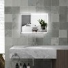 SEVOBAL Bathroom Vanity Mirrors Dimmable Mirror with Customizable Lighting and Anti Fog Smooth Surface No-Fog, Silver, 27.5"*19.75"*1.5" - 2 of 4