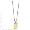 Black Bow Jewelry Stainless Steel, 18k Gold Plated and Diamond Dog Tag Necklace, 24 Inch - 2 of 4