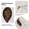 Crescent Zafu Meditation Cushion, 17" Yoga Pillow with removable cotton cover - 3 of 4