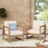 Christopher Knight Home Stefan Outdoor Acacia Wood Club Chair with Cushions - 2 of 4