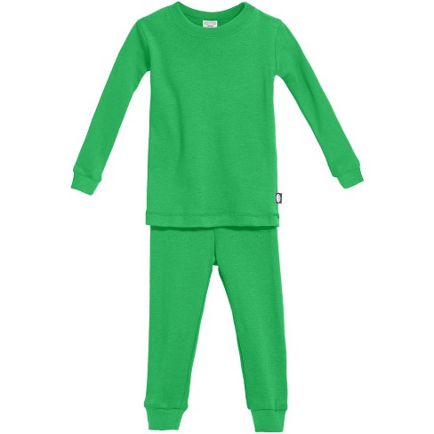 City Threads USA-Made Boys and Girls Soft Organic Cotton Pajama Sets | Elf  Green - 6Y