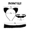 Joyfy 3 Pcs Black Cat Halloween Costume Accessory Set, Ears Headband with Choker, Bow Tie, Tail for Adults and Kids Halloween Animal Cat Costume - 4 of 4