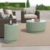 NicBex Nordic Style H-Barrel Coffee Table with Vertical Texture Design,Simple Cylinder Side Table,Center Table for Living Room,Bedroom - 4 of 4