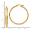 Black Bow Jewelry 4mm x 33mm (1 5/16 Inch) 14k Yellow Gold Domed Round Tube Hoops - 3 of 4