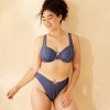 Women's Low-Rise Ultra High Leg Extra Cheeky Scoop Bikini Bottom - Wild Fable™ Blue Denim - 4 of 4