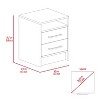 Gulches Light Grey 2-Drawer Nightstand with Open Shelf for Stylish Bedroom Storage - 4 of 4