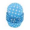 Unique Bargains Dots Print Disposable Baking Cups Greaseproof Paper Blue White 1.97"x1.18" 100 Pcs - 3 of 4