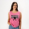 Simply Sage Market Mama Checkered Coquette Garment Dyed Tank - 2 of 3