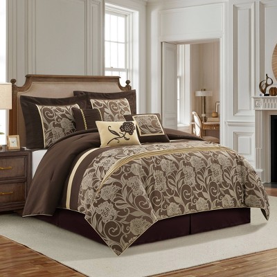 Nanshing 7pc Queen Mollybee Comforter Bedding Set Brown — фото 2