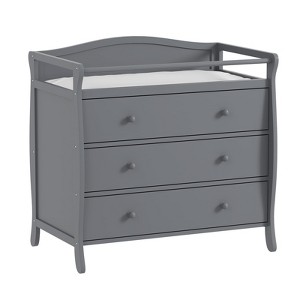 Wooden Changing Table Dresser, Baby Classic Nursery Dresser with 3 Drawers, Infant Diaper Changing Station with Table Top - 1 of 4