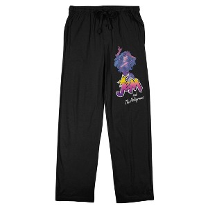 Jem and the Holograms Men's Black Sleep Pants - 1 of 3