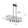 LLHZSY 5-Light Vintage Pendant Ceiling Lights Farmhouse Industrial Chandelier With Crystal Flower-35 2/5" - 3 of 4
