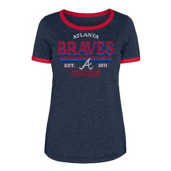 MLB Atlanta Braves Women's Bi-Blend Heather T-Shirt - XS