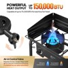 ROVSUN 2 Burner Portable Gas Stove with Carring Bag & Shelf, 150000BTU Outdoor Propane Burner with Regulator, Camping Cooker for Cooking Home Brewing - 2 of 4