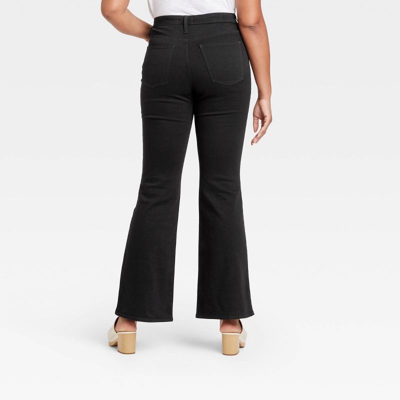 Women's High-Rise Flare Jeans - Universal Thread™ Black , 6 of 9