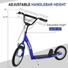 Cesicia Youth Scooter, Kick Scooter for Kids 5+, with Adjustable Handlebar 16" Front and 12" Rear Dual Brakes Inflatable Wheels, Blue - 4 of 4