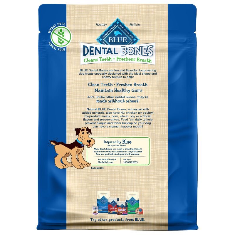 Blue Buffalo Dental Bones Mini Natural Chew Dog Treats - 12oz, 3 of 6