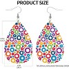 Earrings for Women,Leather Earrings Dangle Lightweight Teardrop Earrings Jewelry for Women - 3 of 4