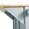 Kumasinova 53" Kitchen Cart with Rubberwood Drop Leaf,Kitchen Island with Internal Shelves&3 Drawers,5-Wheel Rolling Kitchen Island for Kitchen,Dining - 4 of 4