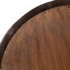 FONTOI 20 Inch Round Transitional Decor Style Mango Wood Wall Mirror Modern Accent Mirror for Bathroom Entryway or Living Room, Dark Brown - 2 of 4