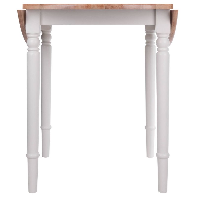 Sorella Round Drop Leaf Dining Table Natural/White - Winsome, 5 of 11