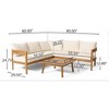 Maggift Patio Seating Sets Outdoor, Featuring Unique Design, Ideal for Chats, Perfect for Gardens, Living Spaces, Beige, 80"*80"*24.75" - 2 of 4