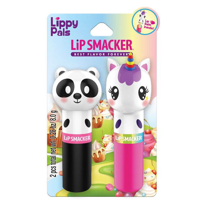 Lip Smacker Lippy Pals Panda and Unicorn Lip Balm -.28oz, 1 of 5