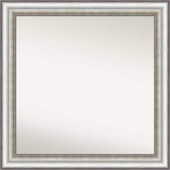 31" x 31" Non-Beveled Salon Silver Wall Mirror - Amanti Art