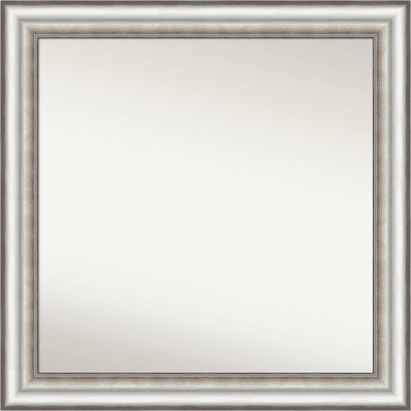 31&#34; x 31&#34; Non-Beveled Salon Silver Wall Mirror - Amanti Art, 1 of 10