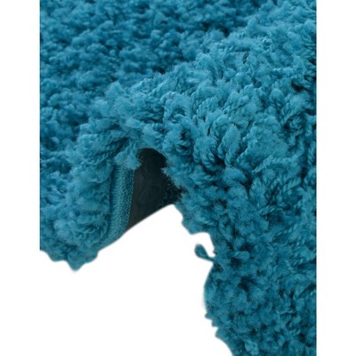 Turquoise Rectangular Shag Rug 8' x 10' for Kids