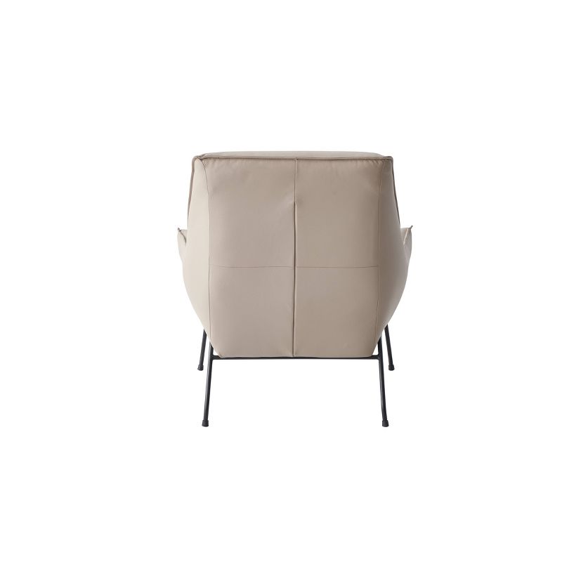 35&#34; Zusa Accent Chair Khaki Top Grain Leather - Acme Furniture, 5 of 6