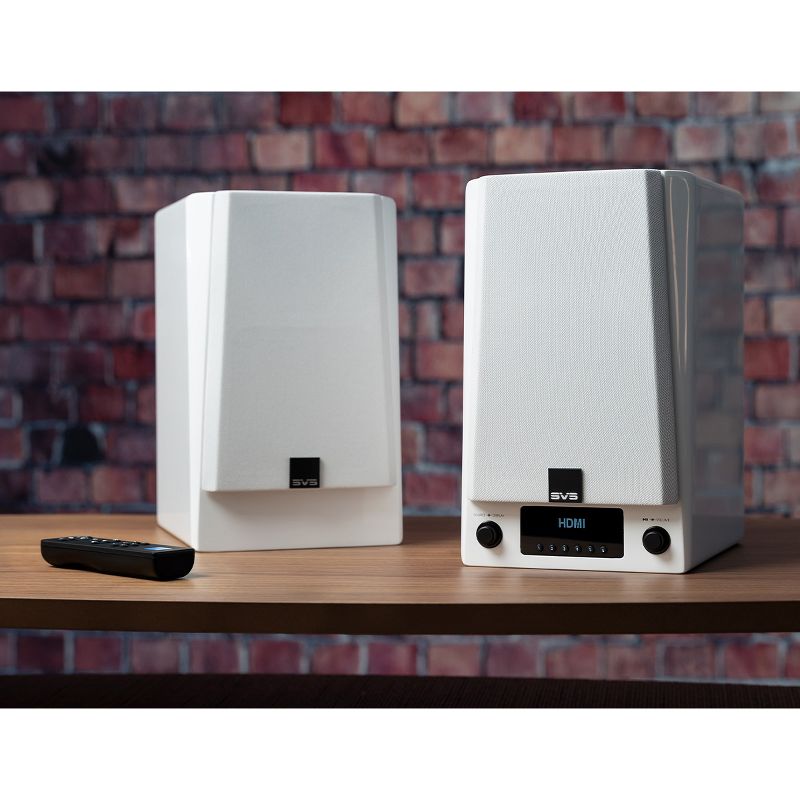 SVS Prime Wireless Pro Powered Speaker System with Chromecast and Airplay 2 - Pair (Piano Gloss White), 3 of 14