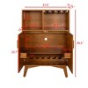 VYNXARIA 31.5" Liquor Cabinet with Wine Glass Holder & Wine Rack & Adjustable Shelf, Wine Cabinet,Rustic Sideboard Buffet Cabinet - 4 of 4