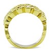 Slickblue Women's Stainless Steel Ring, IP Gold Finish with Clear Synthetic Crystal and Pave Accents, Size 5-10 - 3 of 4