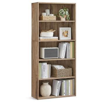 VASAGLE Bookshelf, 23.6 Inches Wide, 5-Tier Open Bookcase with Adjustable Storage Shelves, Floor Standing Unit