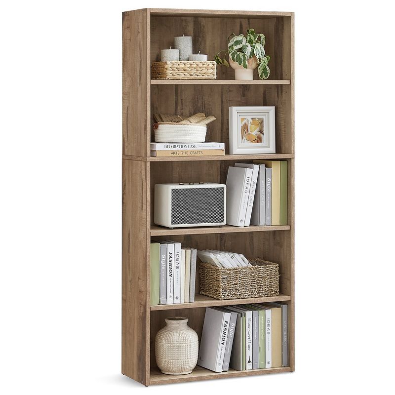 VASAGLE Bookshelf, 23.6 Inches Wide, 5-Tier Open Bookcase with Adjustable Storage Shelves, Floor Standing Unit, 1 of 9