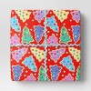 30” 25 sq ft Christmas Roll Wrap Colorful Trees on Red - Wondershop™ - 2 of 3