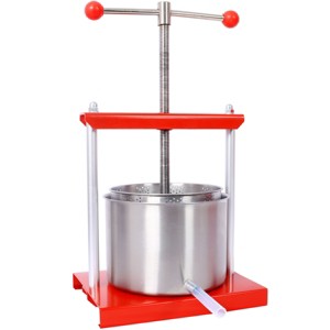 BestParts 0.53 Gallon Stainless Steel Manual Fruit Wine Press – Juice Extractor for Fruits, Vegetables, Wine, and Olive Oil - 1 of 4