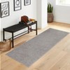 Modern Solid Textured Area Rug Ultra-Thin Low Pile Washable Rug - 3 of 4