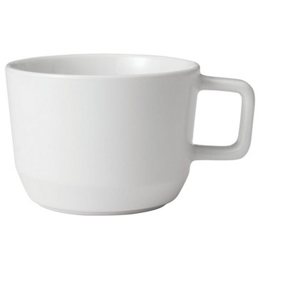 Austin White Ceramic 17.5-Ounce Stackable Coffee Mugs, Set of 4