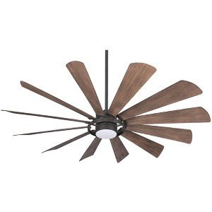 65" Minka Aire Farmhouse Indoor Ceiling Fan with Dimmable LED Light Oil Rubbed Bronze for Living Room Kitchen Bedroom Family House - 1 of 4
