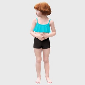City Threads Girls UPF 50+ Flounce Bikini Top - USA-Made - 1 of 4