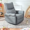 KTMBDW Power Recliner Chair, 270 Swivel Rocker Chair,Small Rocking Recliner Chair for Small Spaces,Upholstered Glider Recliner Chair with Side Pockets - 4 of 4