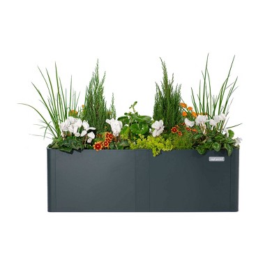 Midnight Blue 17" Tall Metal Outdoor Raised Garden Bed