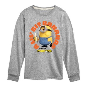 Boys' - Despicable Me Minions - A Lil Bit Bananas Long Sleeve Graphic T-Shirt - 1 of 4