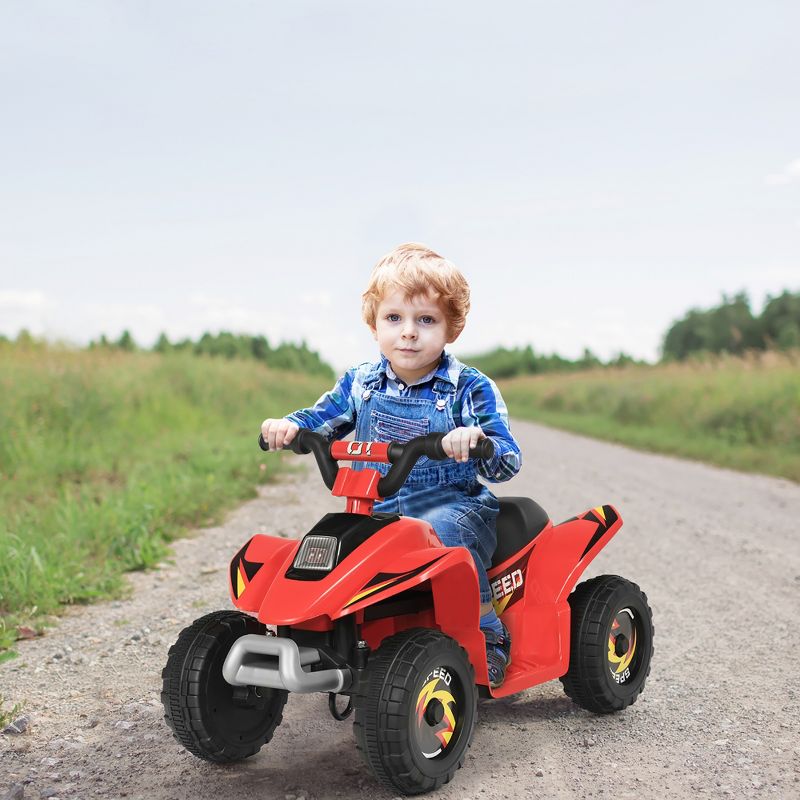 Costway 6V Kids Electric Quad ATV 4 Wheels Ride On Toy Toddlers Forward&Reverse White\Black\Blue\Red, 2 of 10